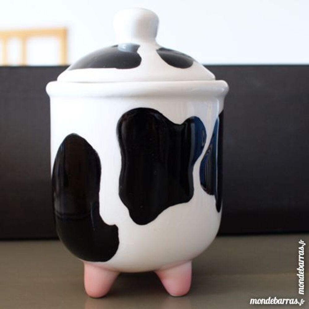 Pot &agrave; sucre en morceaux vache en fa&icirc;ence Cuisine