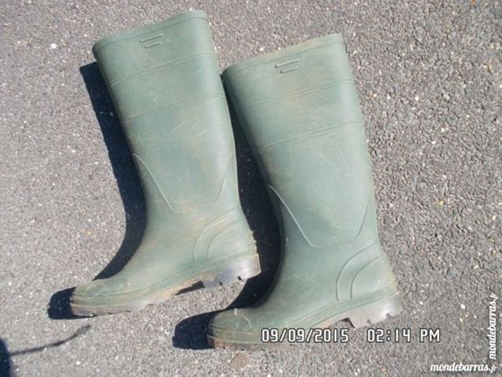 bottes en caoutchouc kaki t.40 Chaussures