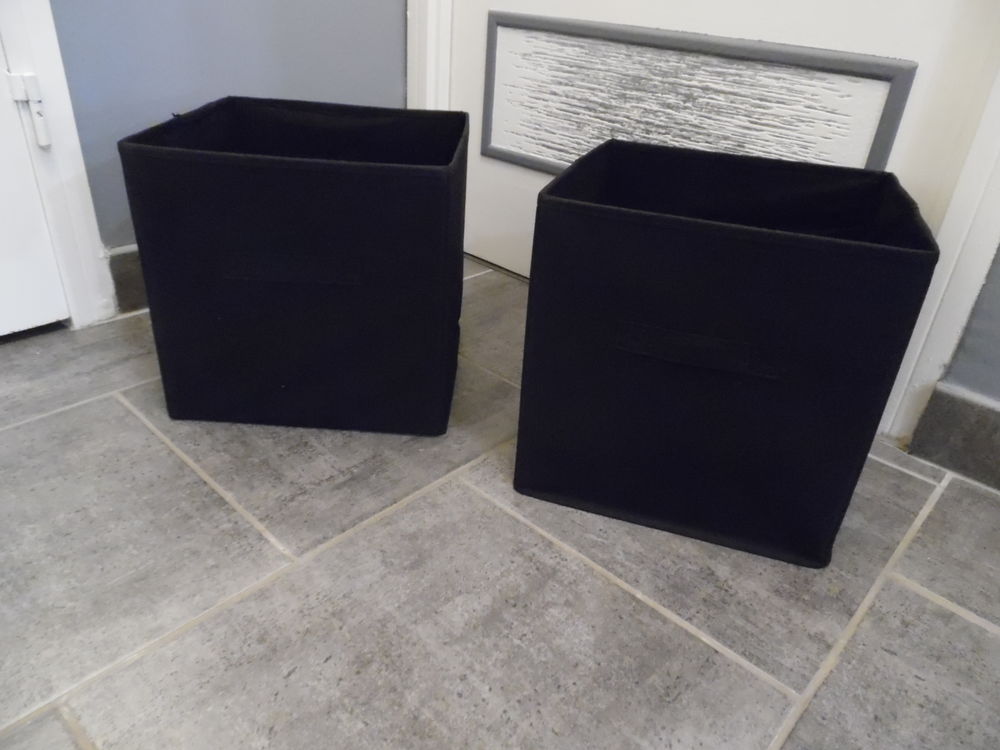 paniers en tissu, noir, NEUFS Décoration