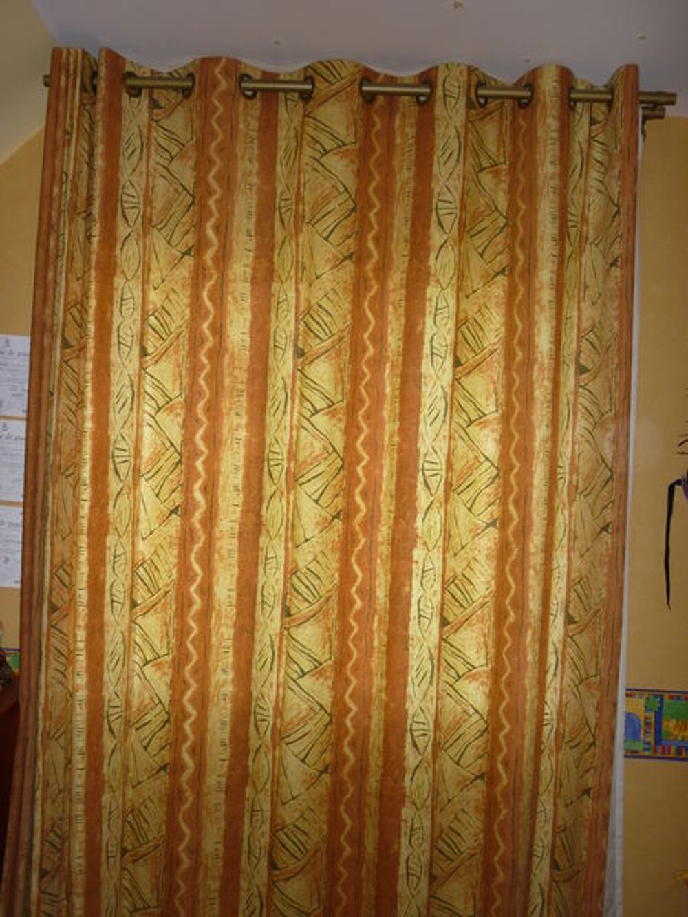 double rideaux ocre jaune Décoration