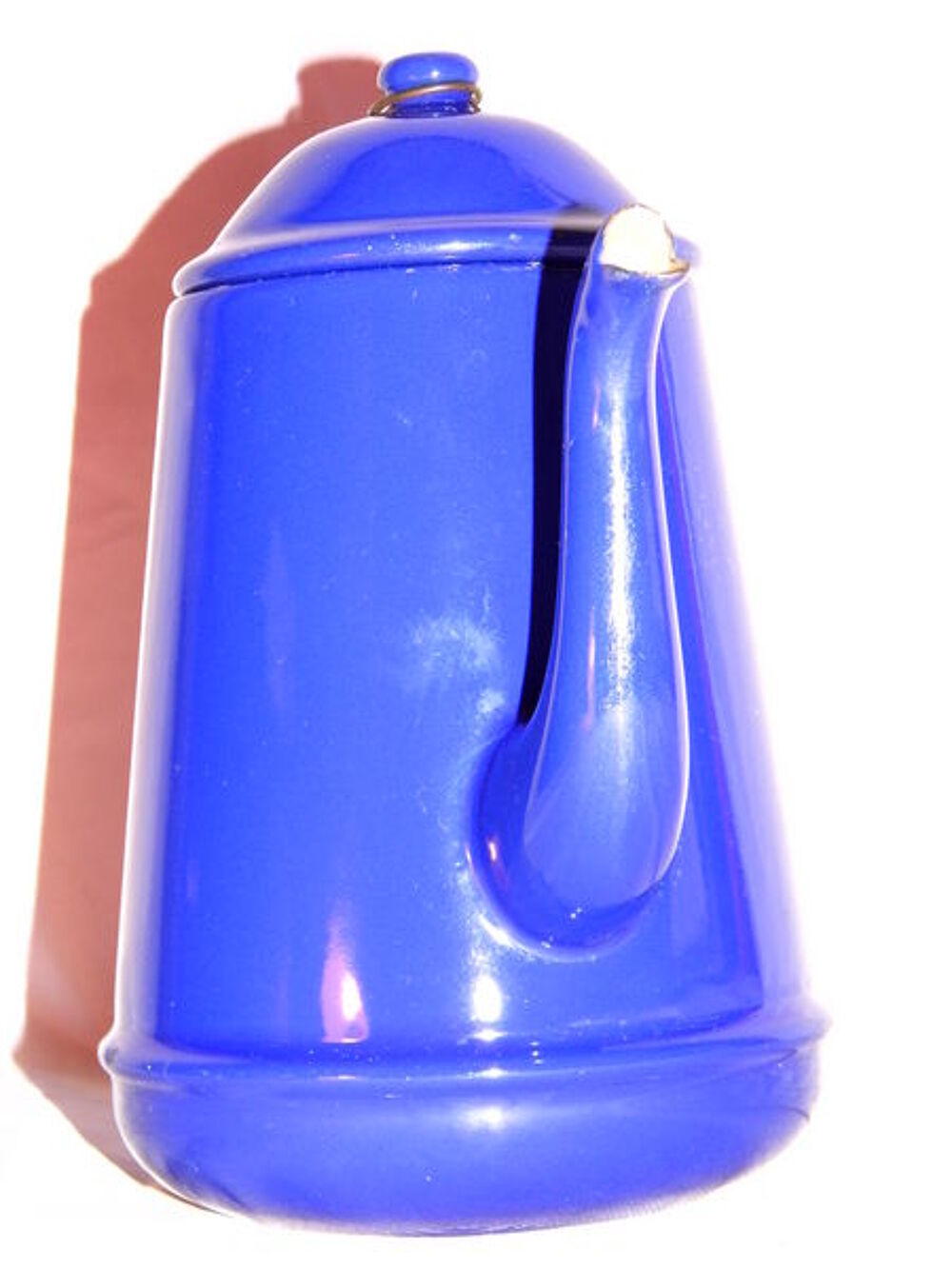 Ancienne CAFETIERE EMAILLEE bleue VINTAGE 