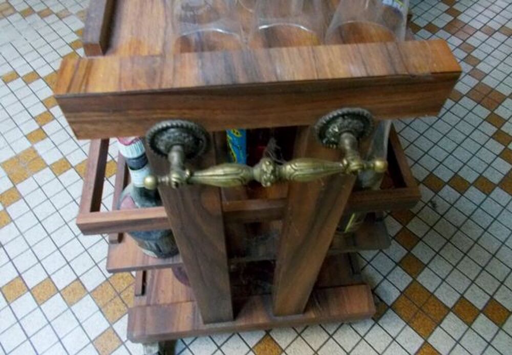 Meuble table chariot bar sur roulettes 1950/60 original Meubles