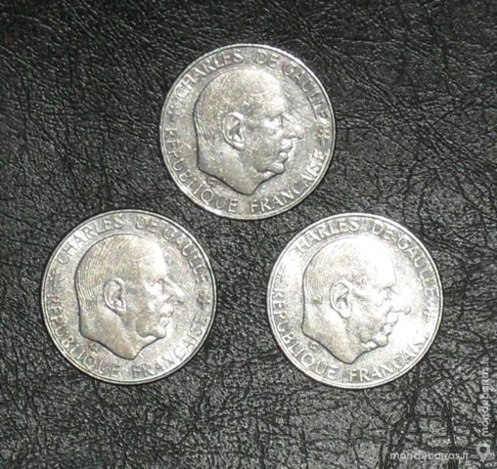 3 pi&egrave;ces de 1 Franc 1988 Charles De Gaulle 
