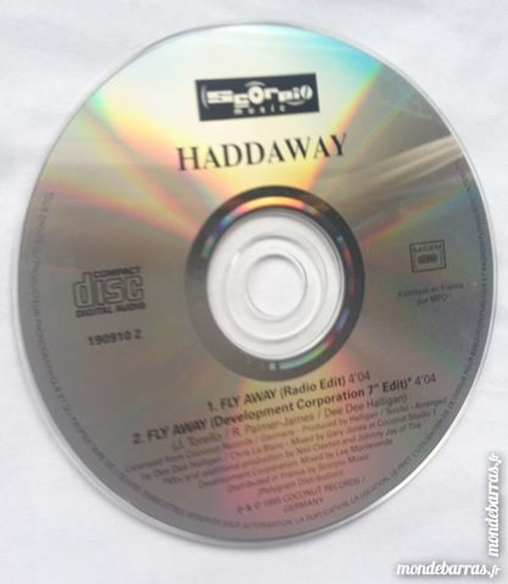 cd audio 2 titres Haddaway CD et vinyles