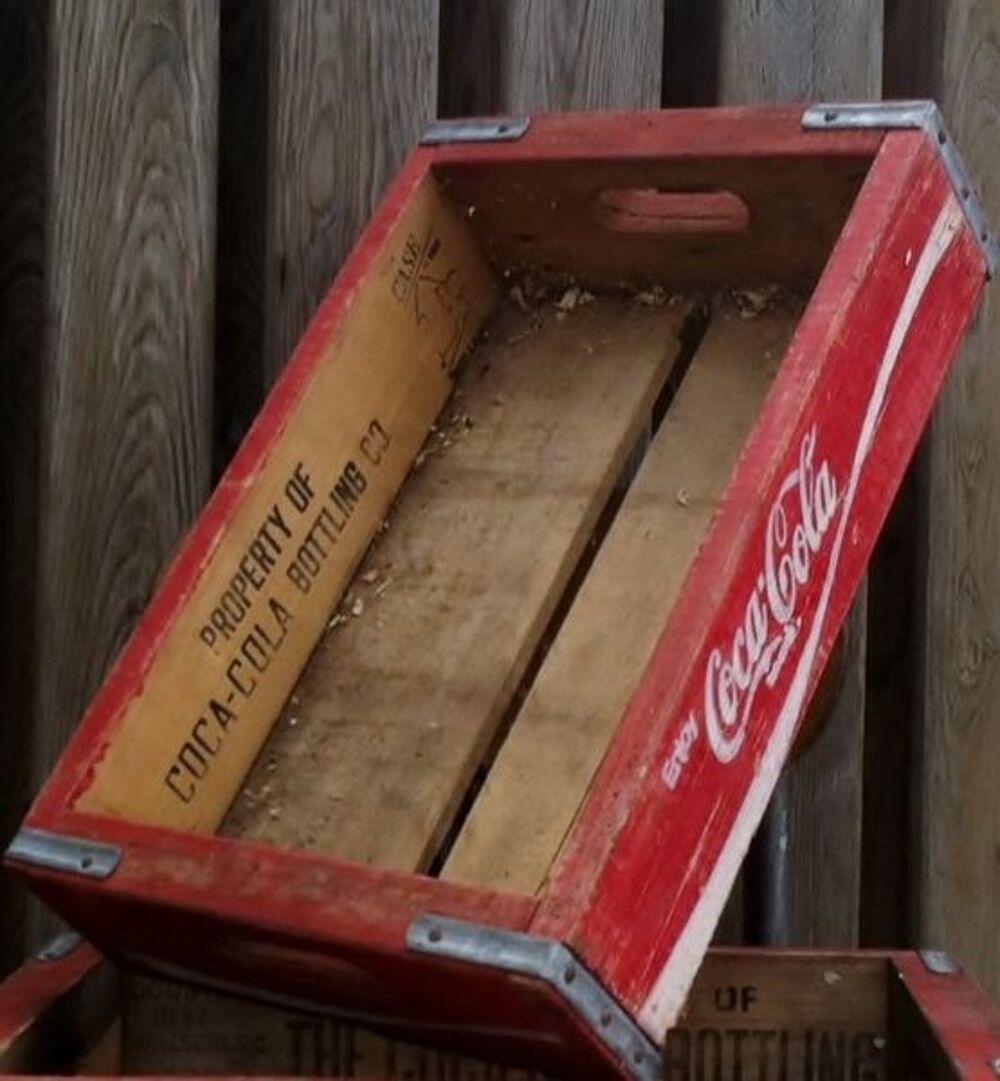 Caisses coca cola usa coke bois vintage loft deco Décoration