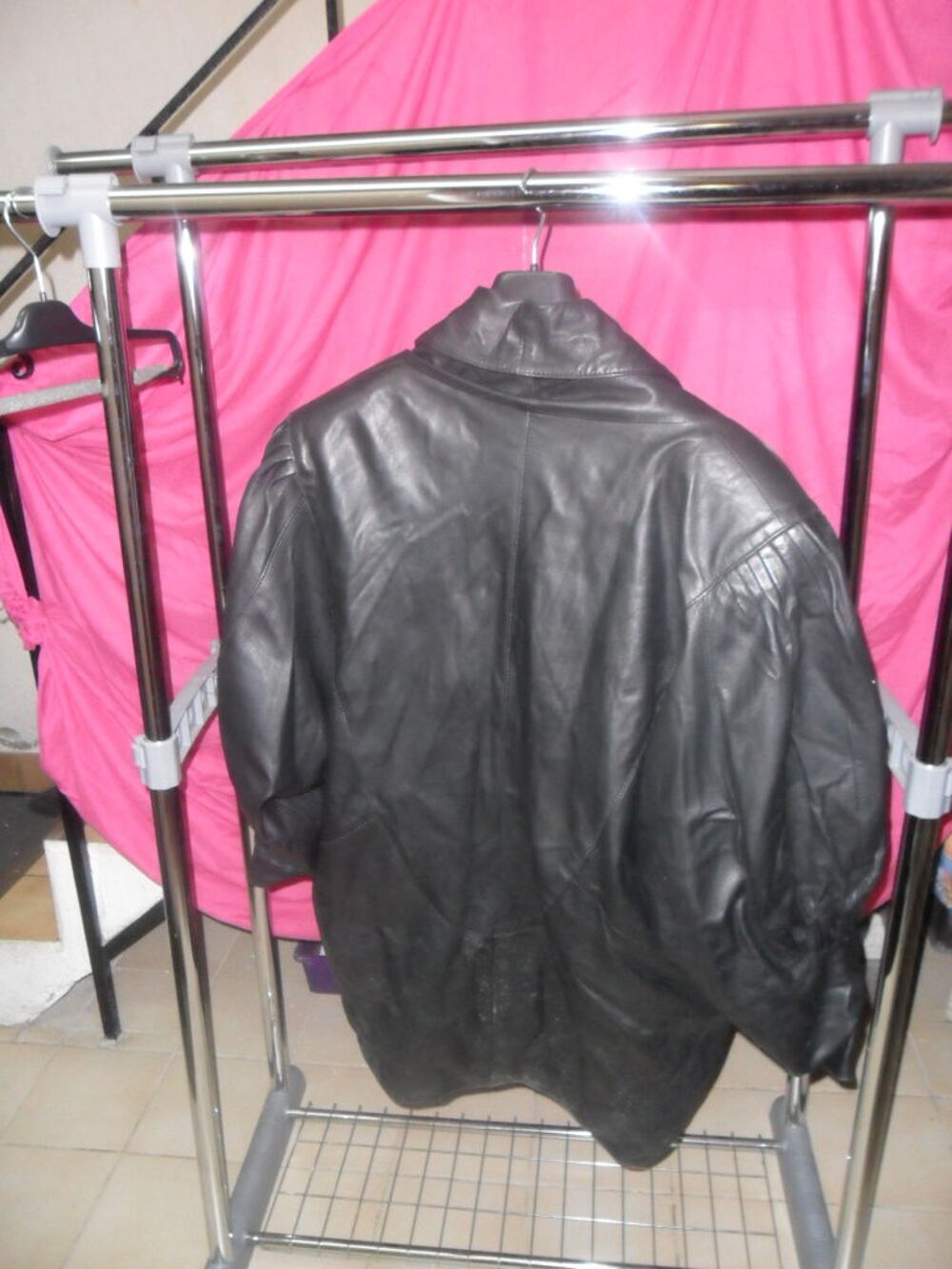 VESTE CUIR NOIRE Vêtements