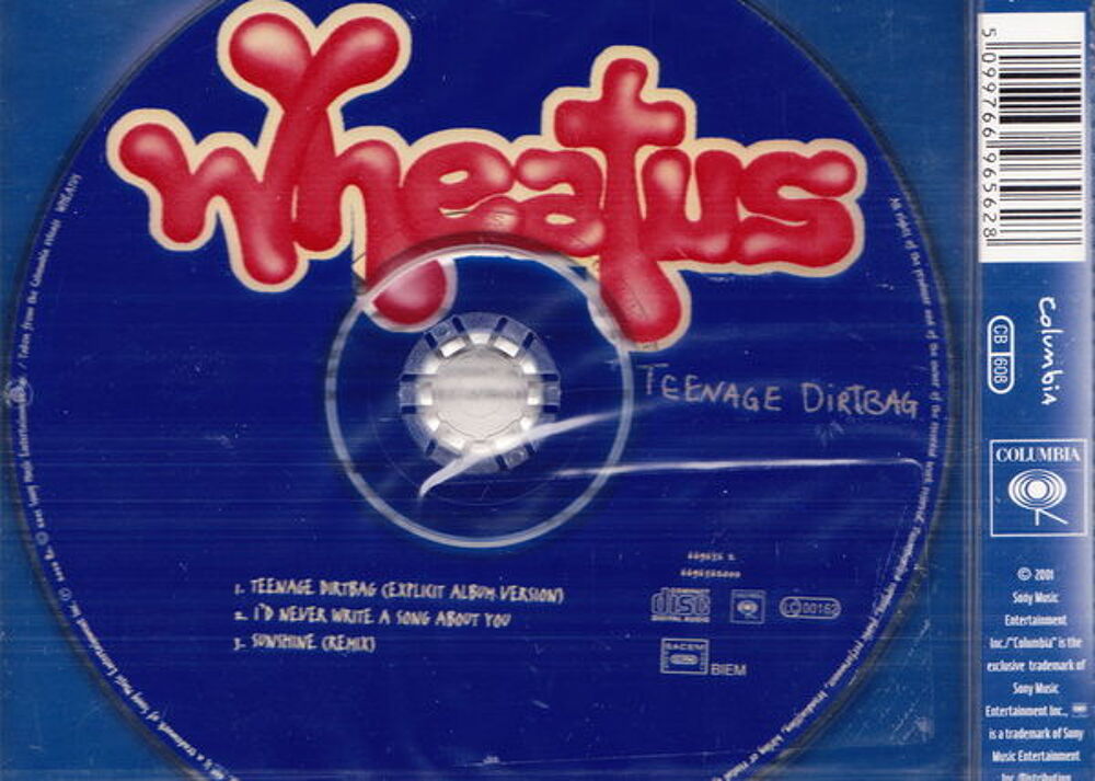 Maxi CD Wheatus - Teenage dirtbag NEUF blister
CD et vinyles