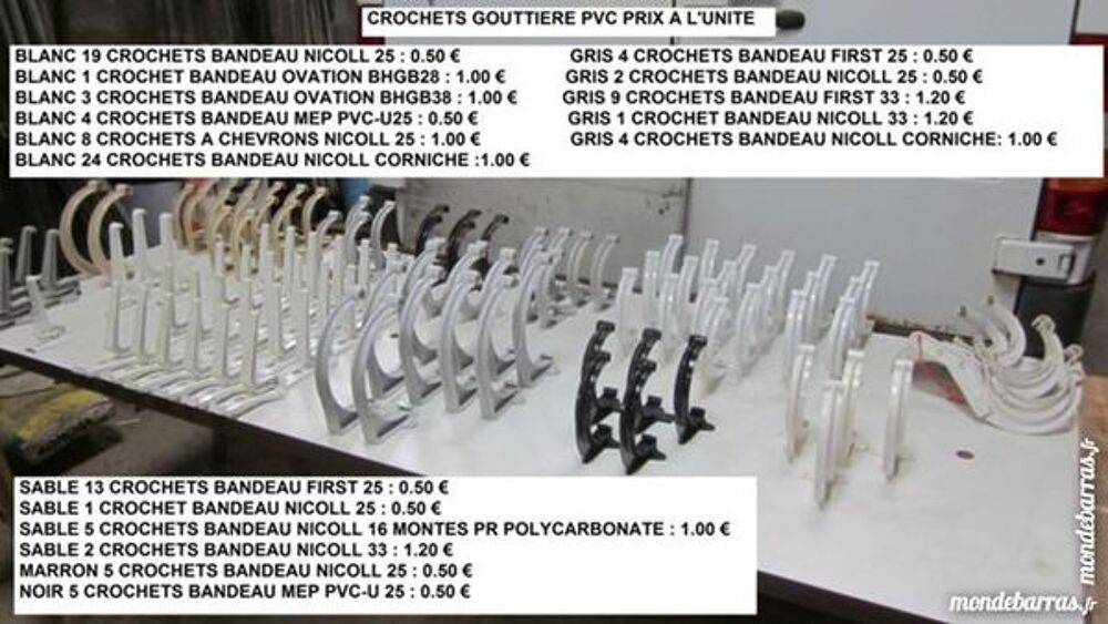 Crochets de goutti&egrave;re PVC Bricolage