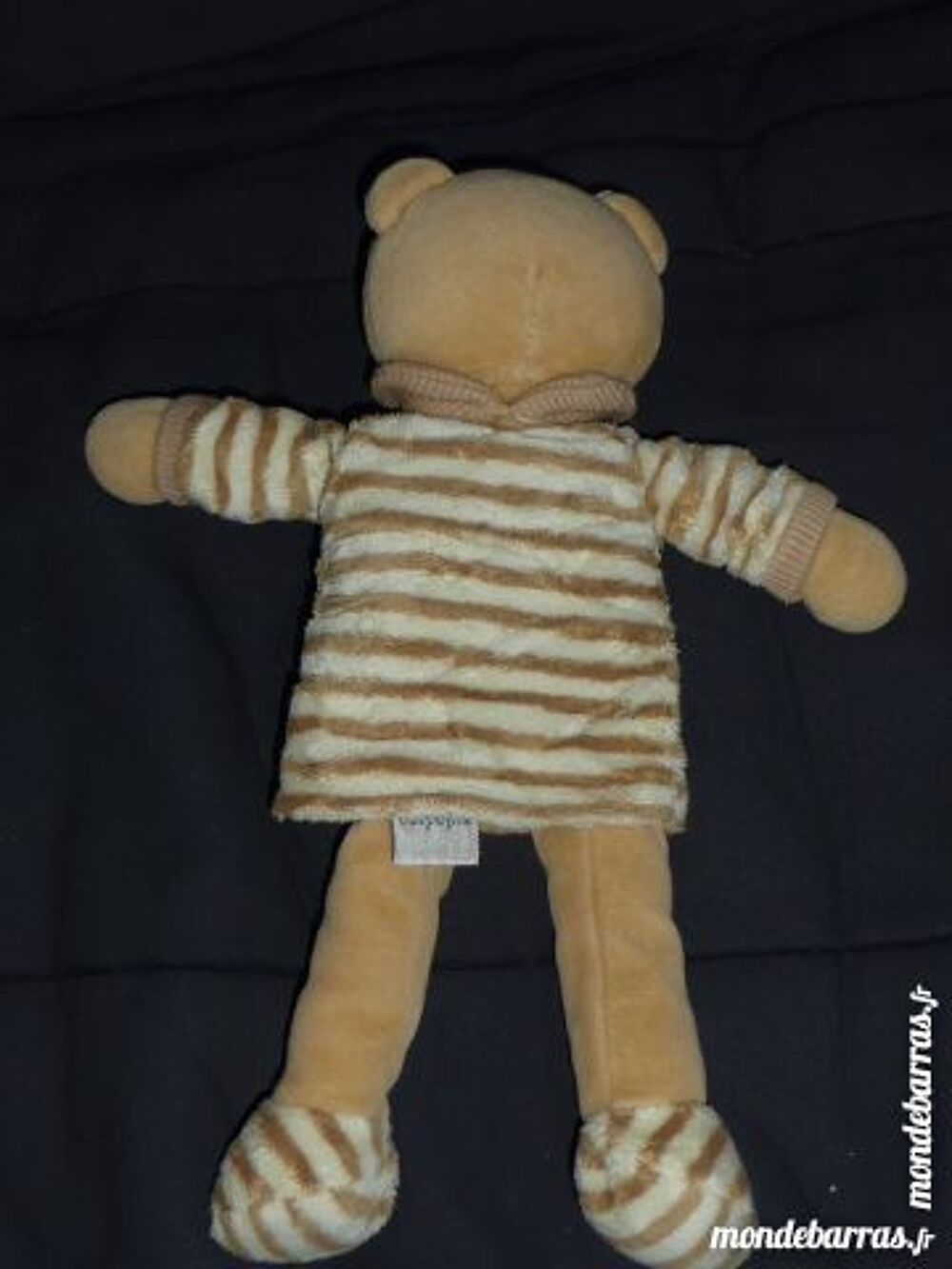 Doudou Et Compagnie Ours Mon Doudou Ray&eacute; Beige Mo Puériculture
