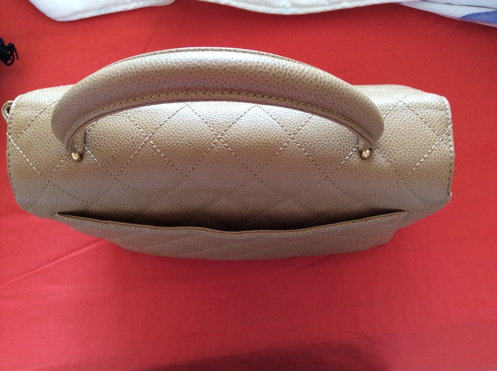 Sac cuir beige chanel Maroquinerie