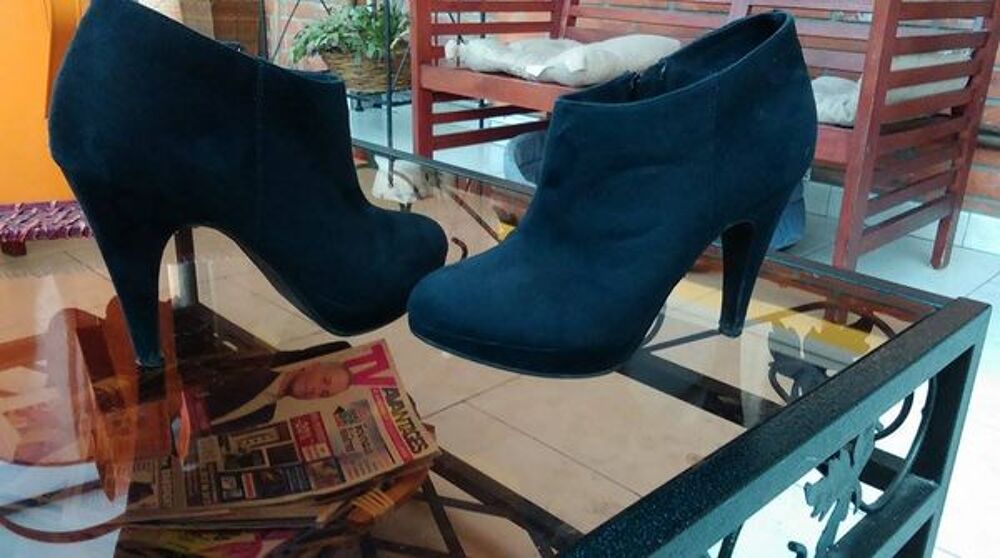 Bottines &agrave; Talons Noir Femme Taille 36 Chaussures