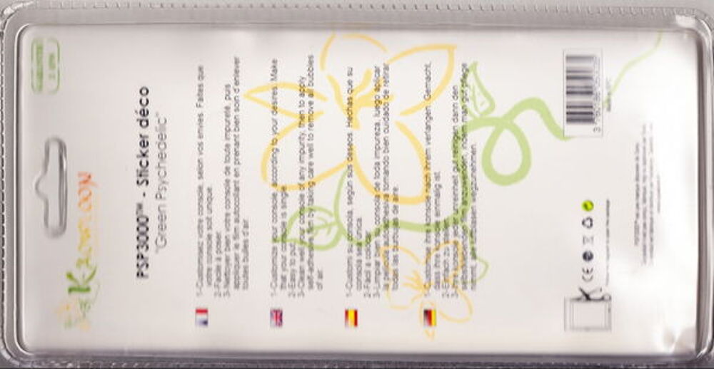 Sticker d&eacute;co psych&eacute;d&eacute;lique pour console PSP3000 NEUF
Consoles et jeux vidéos