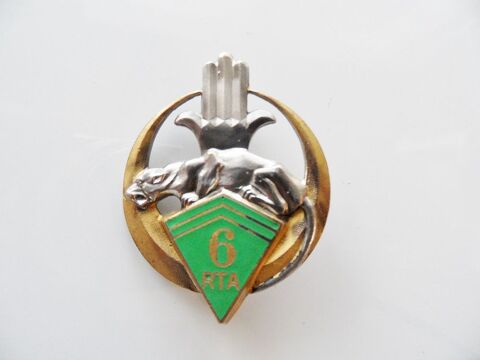 INSIGNE BROCHE MILITAIRE 1940 6° RTA TIRAILLEURS ALGERIENS t 59 Marseille 11 (13)