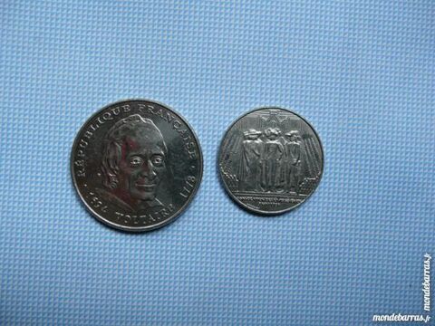 Lot de 2 pices Franaise 5 francs & 1 franc 1 Bordeaux (33)