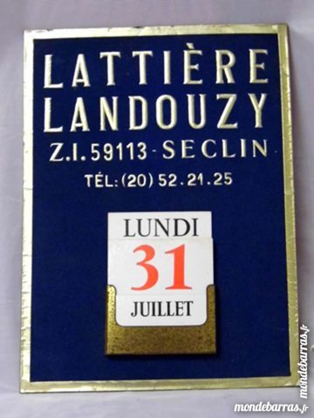 Calendrier perpetuel calendrier vintage LATTIERE Décoration