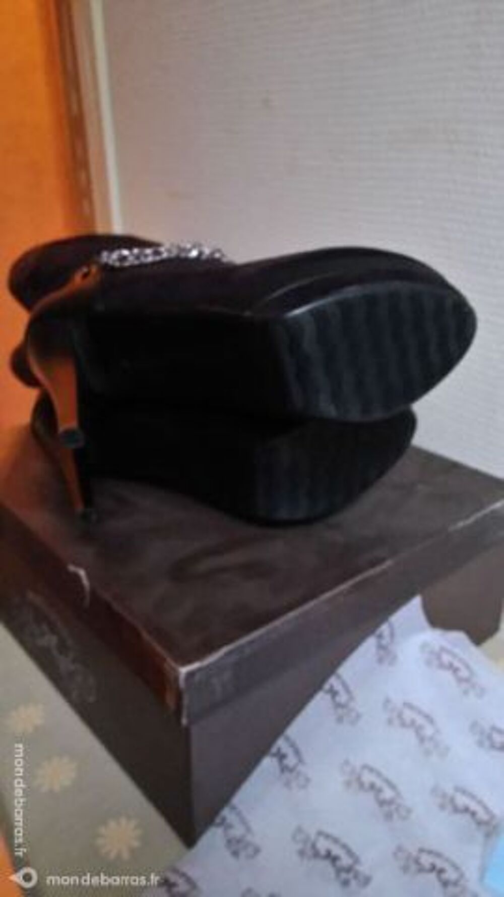 Bottes noir + chaines Poti Pati Chaussures