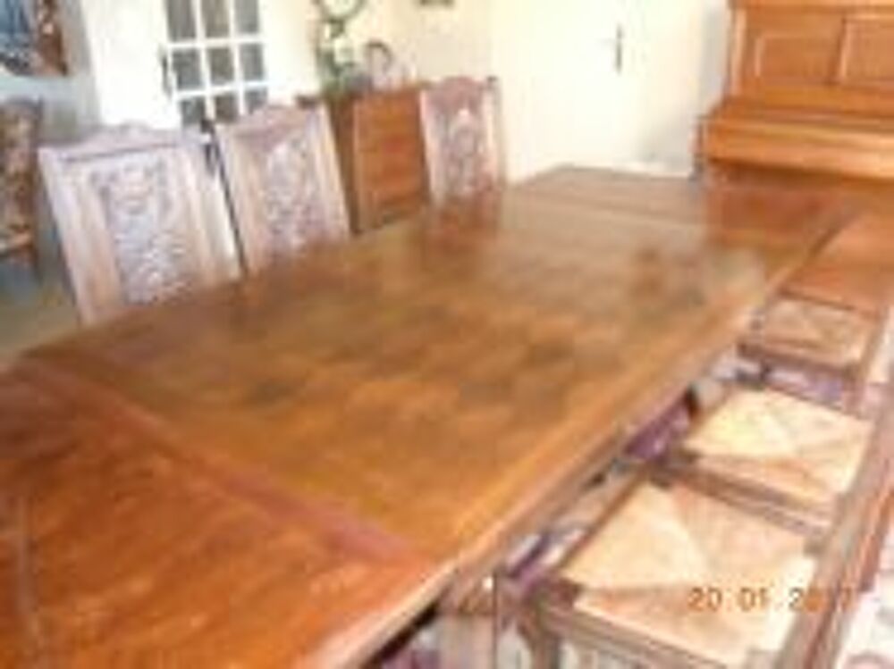 Table avec rallonges et 6 chaises salle &agrave; manger Meubles