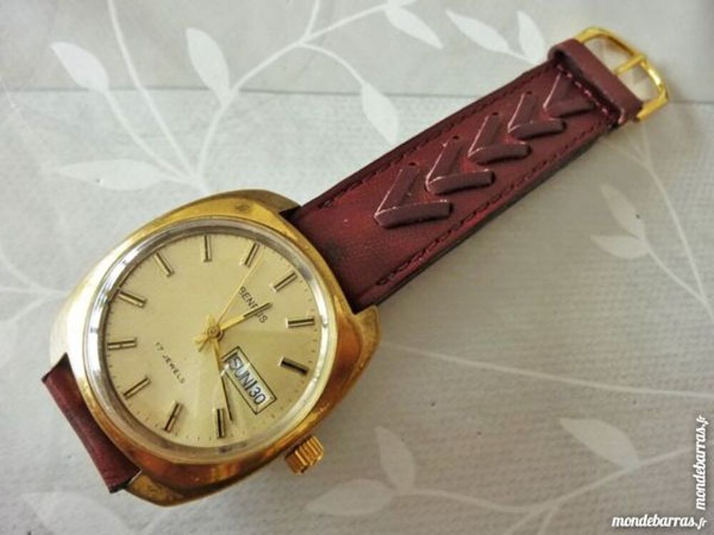 BENRUS P76 GERMANY montre m&eacute;canique 1970 BEN0005 Bijoux et montres