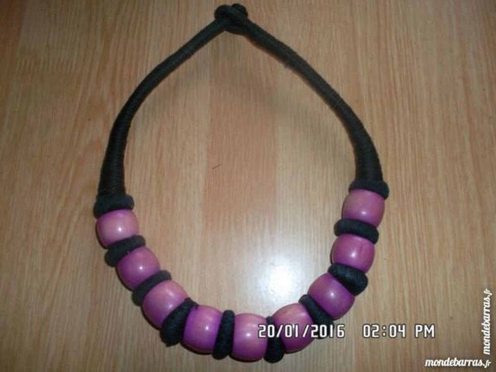 collier noir boules violet*juste 3e*kiki60230 Bijoux et montres