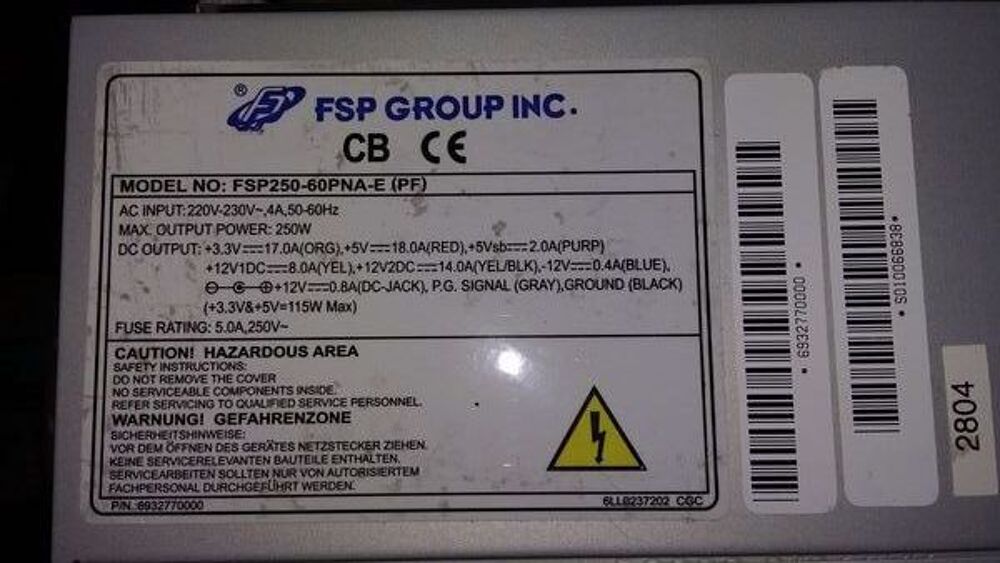 ordinateur alimentation &eacute;lectrique Matériel informatique