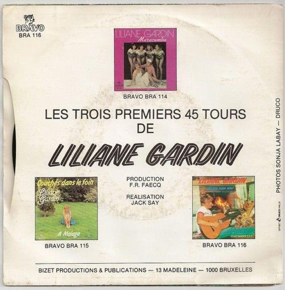Liliane Gardin Jimmy mon ami / Vous dansez S. V. P CD et vinyles