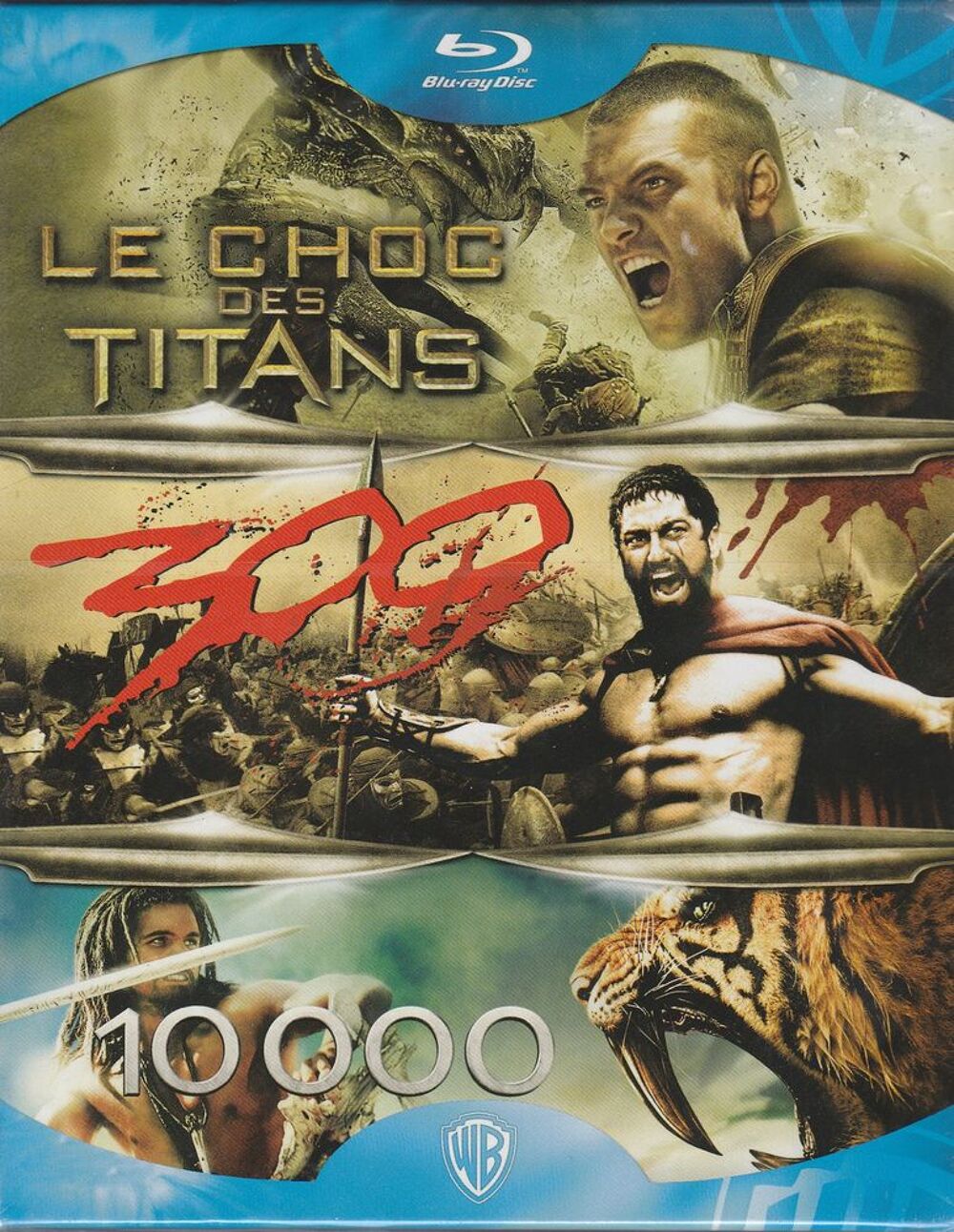 Coffret blu-ray neuf : Le Choc des Titans - 300 - 10 000 DVD et blu-ray