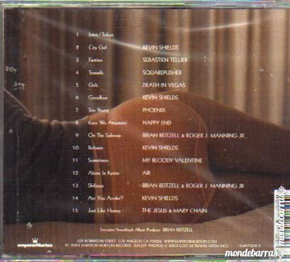 CD du film Lost in translation 2003 CD et vinyles