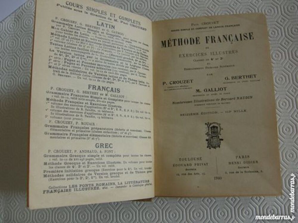 M&eacute;thode Fran&ccedil;aise et exercices illustr&eacute;s Livres et BD
