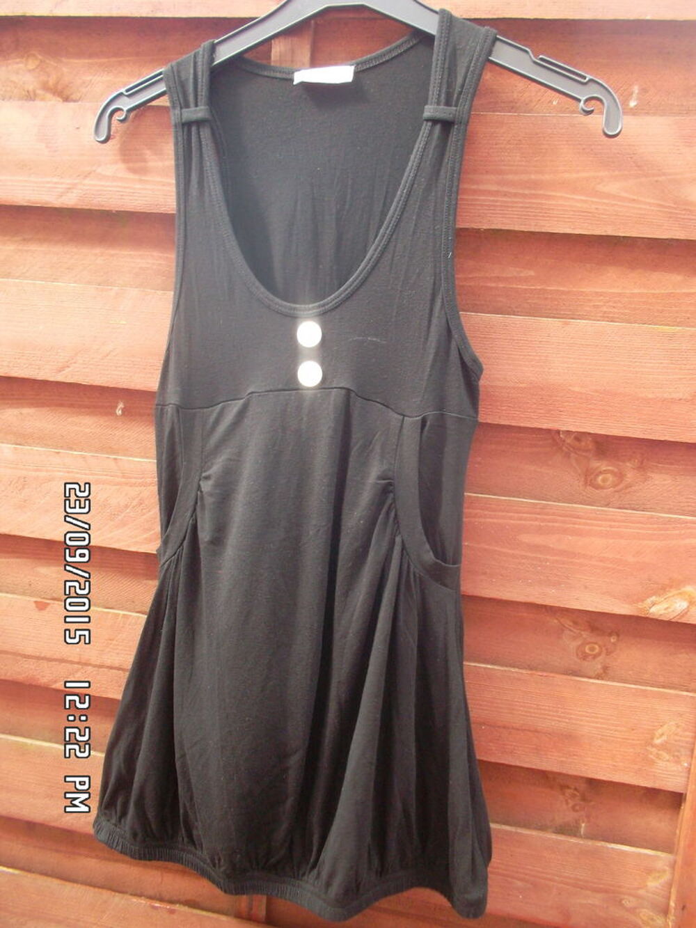 DEBARDEUR TUNIQUE NOIR T36*JUSTE 1E*KIKI60230 Vêtements
