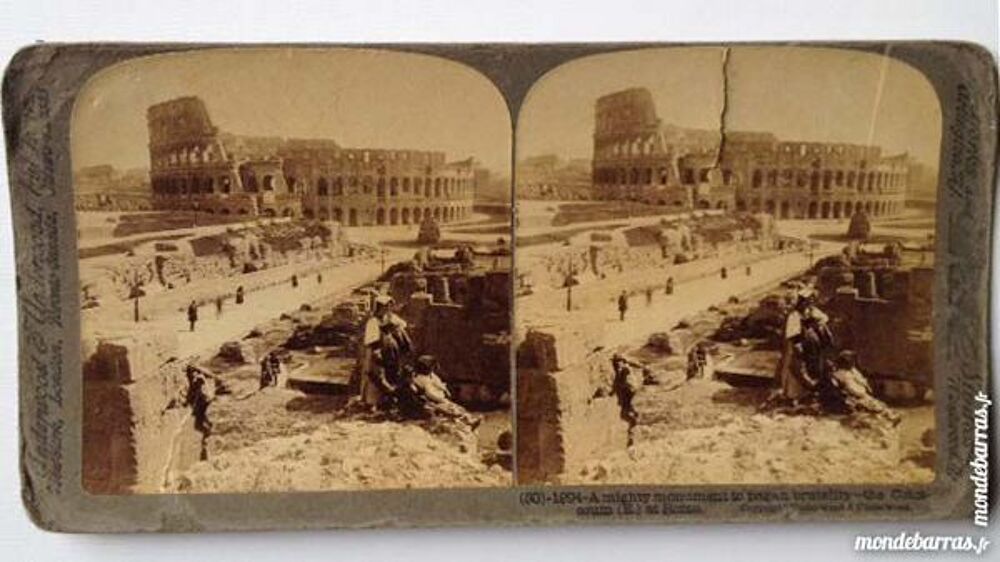 Photographie st&eacute;r&eacute;otype du Colis&eacute;e &agrave; Rome 