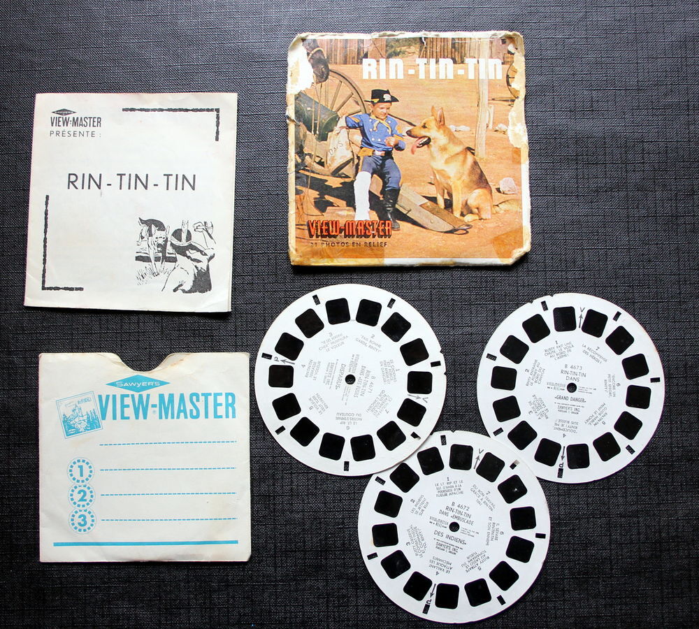 Pochette Viewmaster RINTINTIN compl&egrave;te Photos/Video/TV