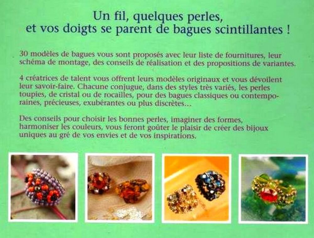 BAGUES - PERLES / prixportcompris Livres et BD
