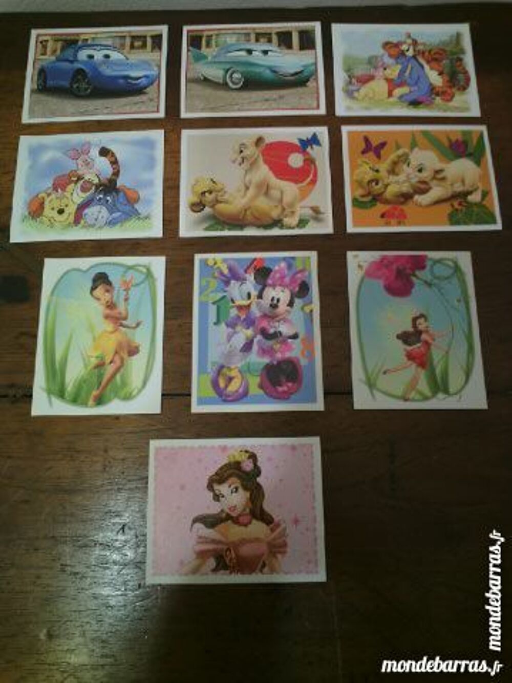 Lot de 10 images ou bons points Disney - coll&deg; Jeux / jouets
