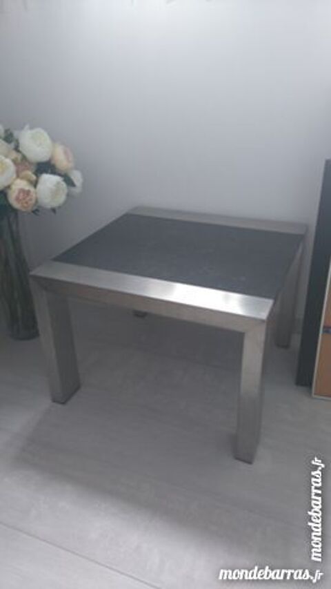 TABLE BASSE MARBRE ALU H 38 CM PLATEAU 55 CM 40 Mérignies (59)