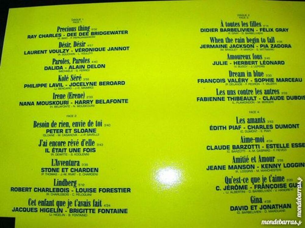 DOUBLE 33 TOURS LES PLUS GRANDS DUOS . 40 STARS CD et vinyles