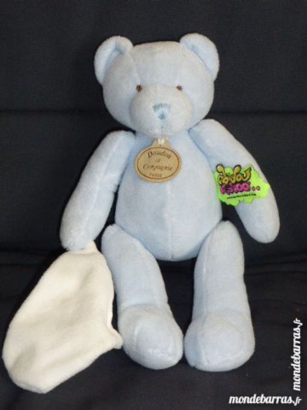Doudou et compagnie ours bleu tatoo 27cm Puériculture