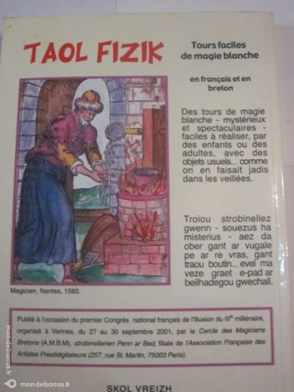 TAOL FIZIK TOURS FACILES DE MAGIE BLANCHE Livres et BD