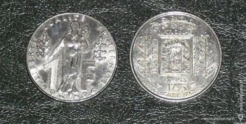 2 pices de 1 Franc Institut de France et Rueff 20 Montreuil (93)