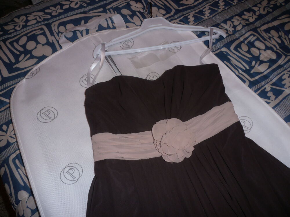 robe ceremonie mousseline marron Vêtements