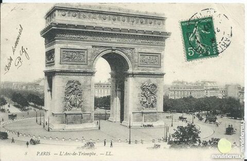 paris larc-de-triomphe LL 1 cpa 9 Tours (37)