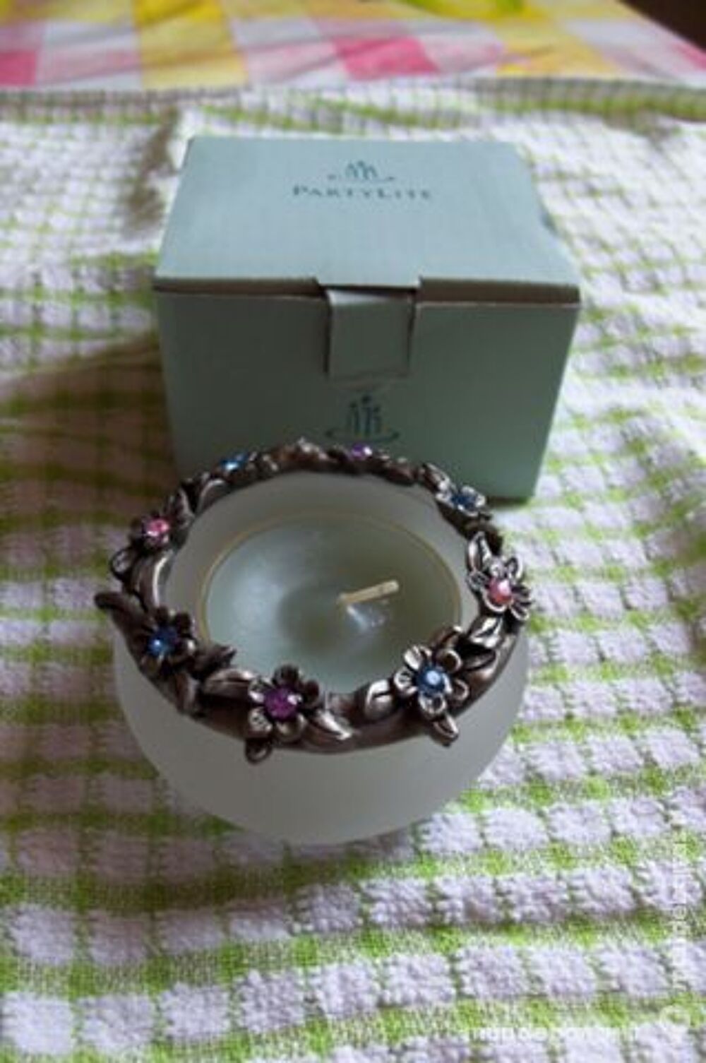 Porte bougie r&eacute;chaud Couronne HortensiasPartylite Décoration