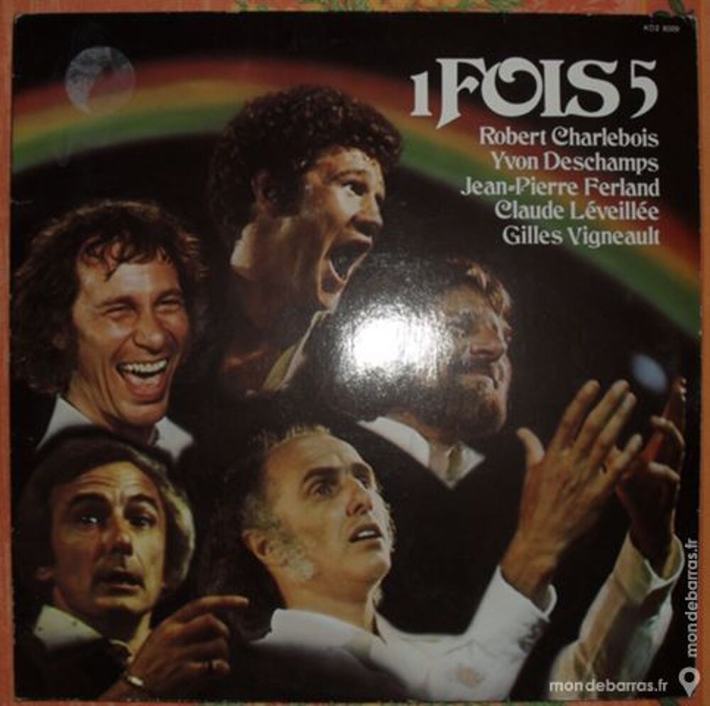 Double vinyls 33 tours de 5 chanteurs Canadiens. CD et vinyles