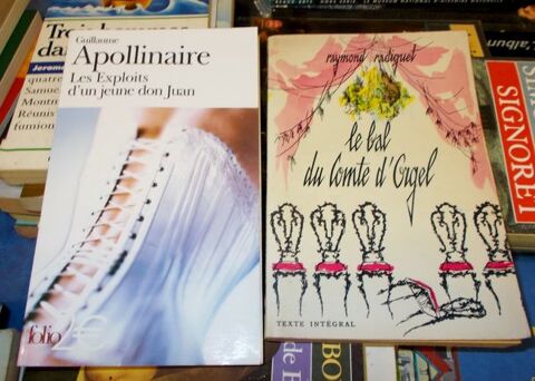 lot de 2 livres g apollinaire et r Radiguet (classique) 8 Monflanquin (47)