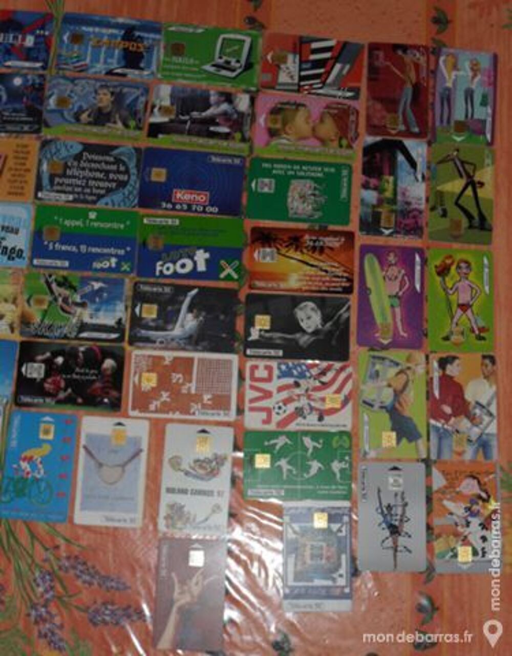 Lot de 60 cartes t&eacute;l&eacute;phonique 50 unit&eacute;s. 