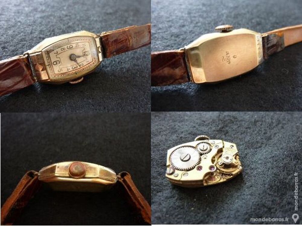 MONTRE DAME MECANIQUE or &amp; argent 1930 VIN0007 Bijoux et montres