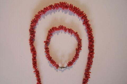 COLLIER + BRACELET  CORAIL rougr  vritable 24 Marseille 13 (13)