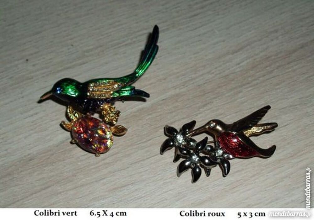 &laquo;COLIBRIS&raquo; deux broches vintage Bijoux et montres