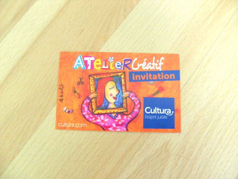 Invitation &agrave; un Atelier Cr&eacute;atif 2h chez Cultura Billetterie