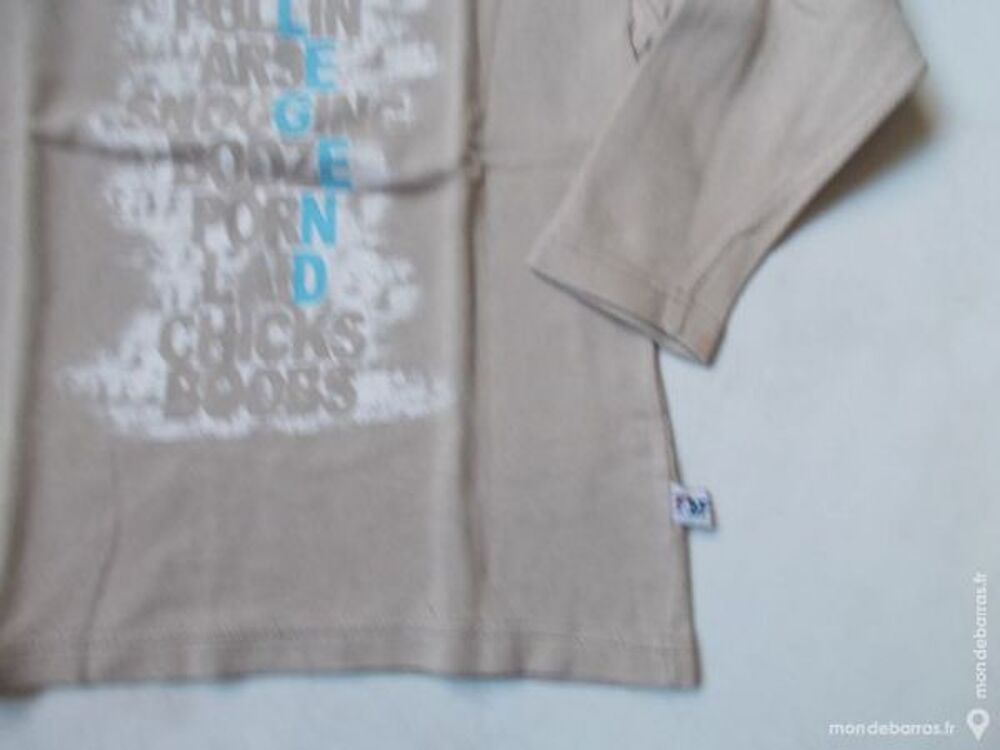 SWEAT SHIRT BEIGE MIXTE INSCRIPTION FANTAISIE Vêtements enfants