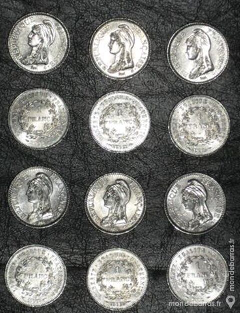 12 pièces de 1 Franc la République 24 Montreuil (93)